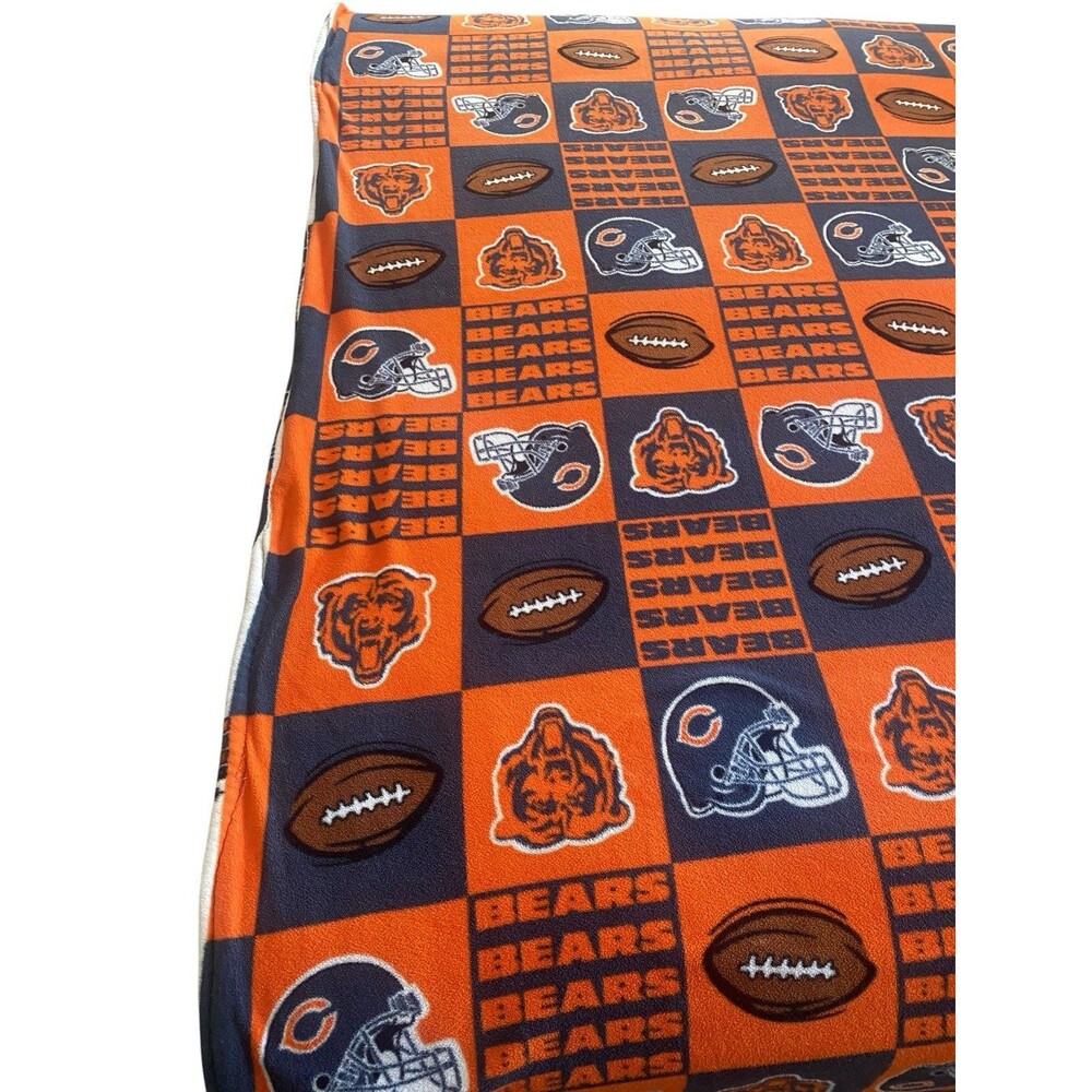 NFL Chicago BEARS Throw Fleece 58x66 in Handmade Reversible Vintage 2005
